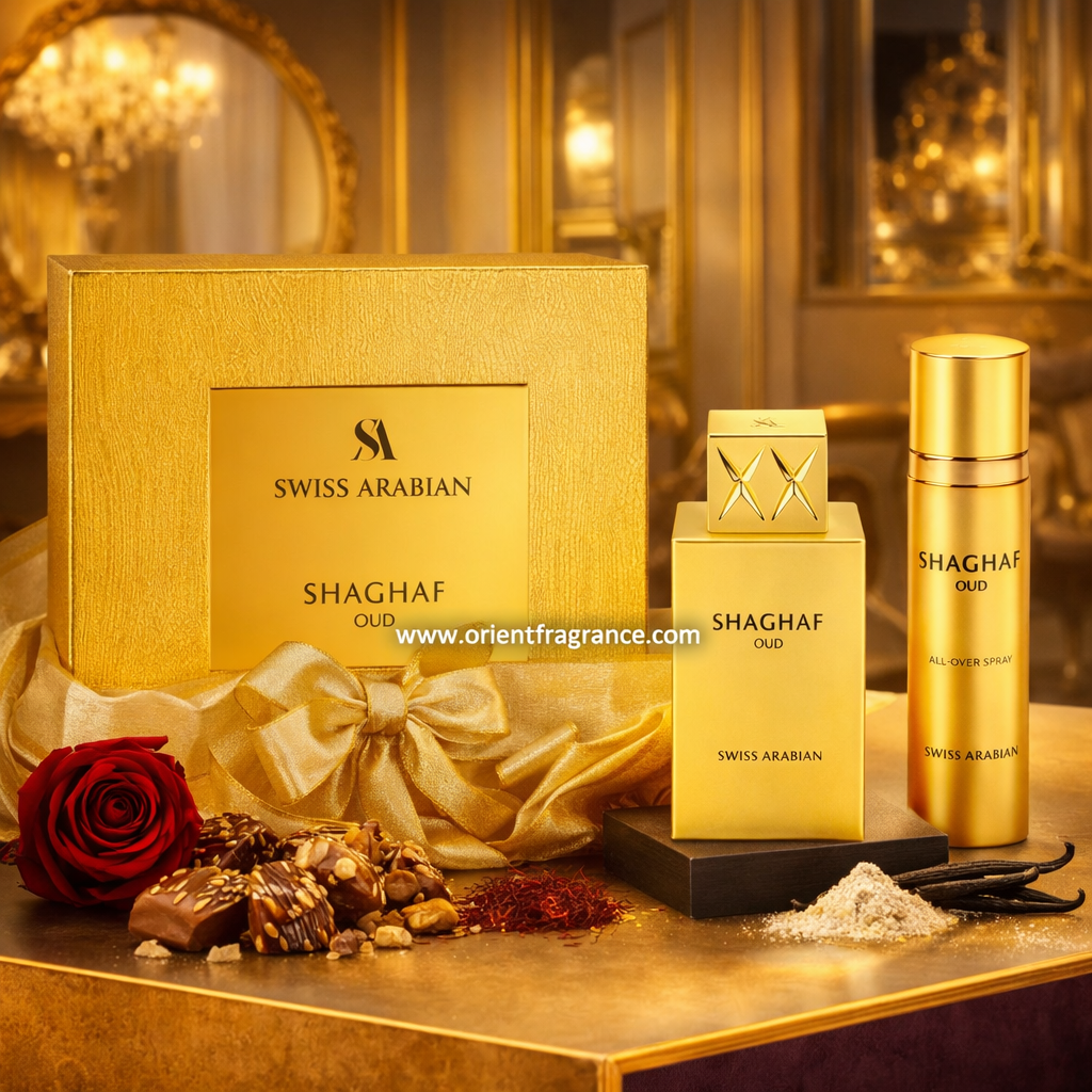 Shaghaf Oud Eau de Parfum 75ml + Body Spray Set by Swiss Arabian