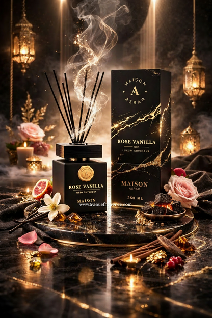 Rose Vanilla Reed Diffuser 250ml by Maison Asrar
