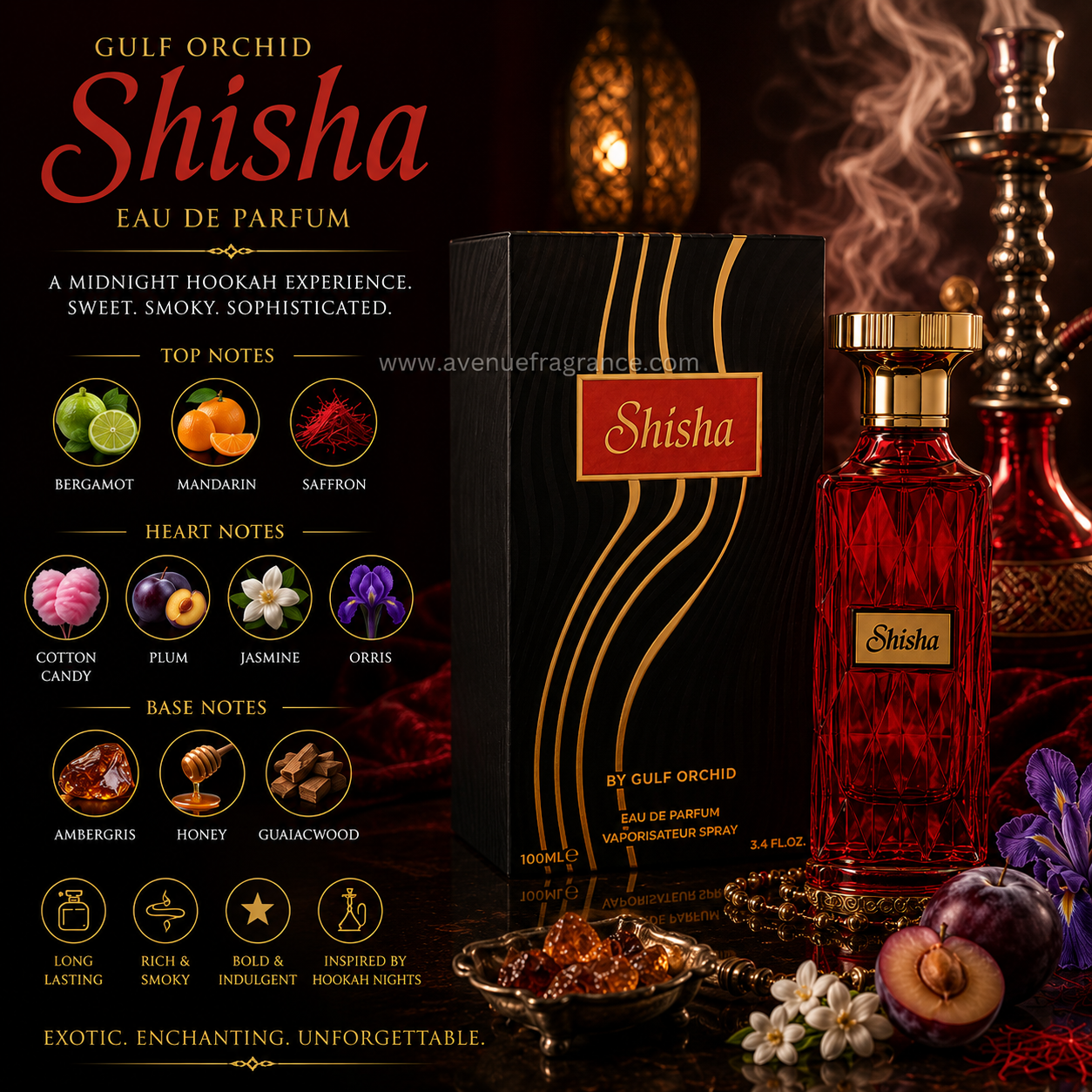 Shisha Eau de Parfum 100ml by Gulf Orchid
