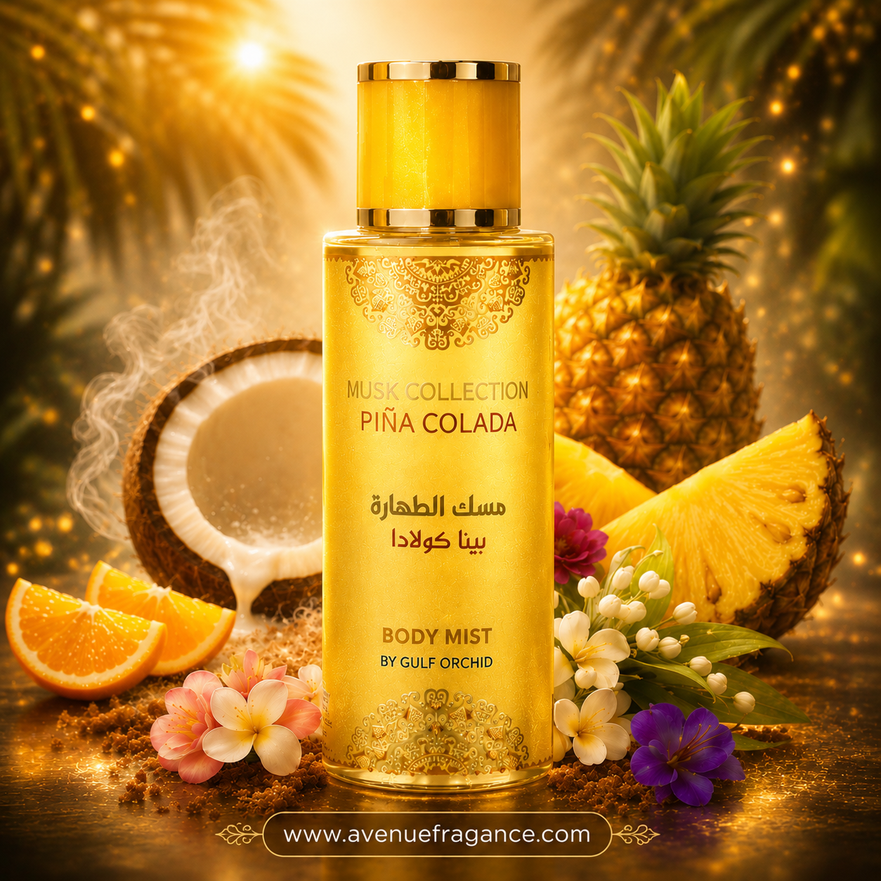 Pina Colada Exotic Musk Body Mist 250ml by Gulf Orchid
