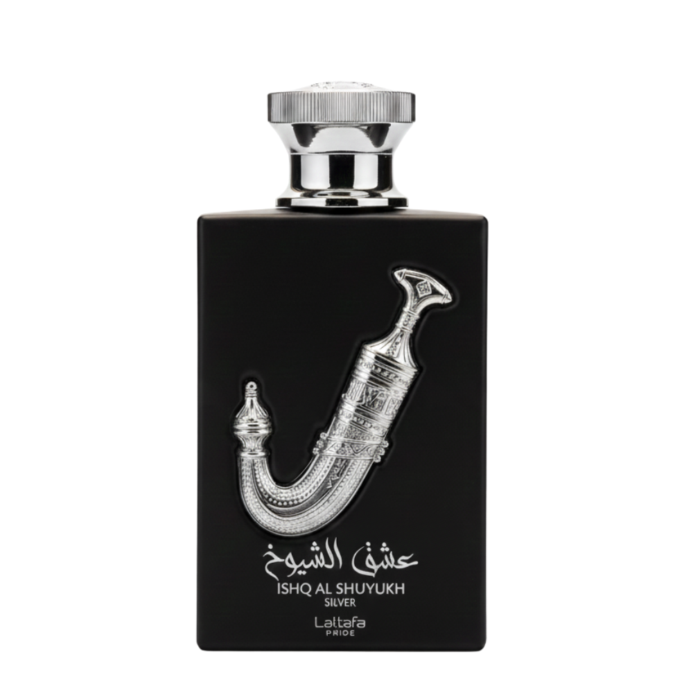 Ishq Al Shuyukh Silver Eau de Parfum 100ml by Lattafa Pride