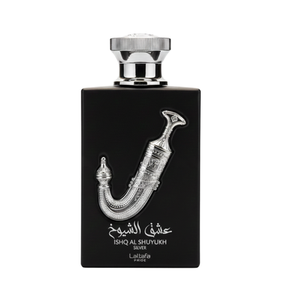 Ishq Al Shuyukh Silver Eau de Parfum 100ml by Lattafa Pride