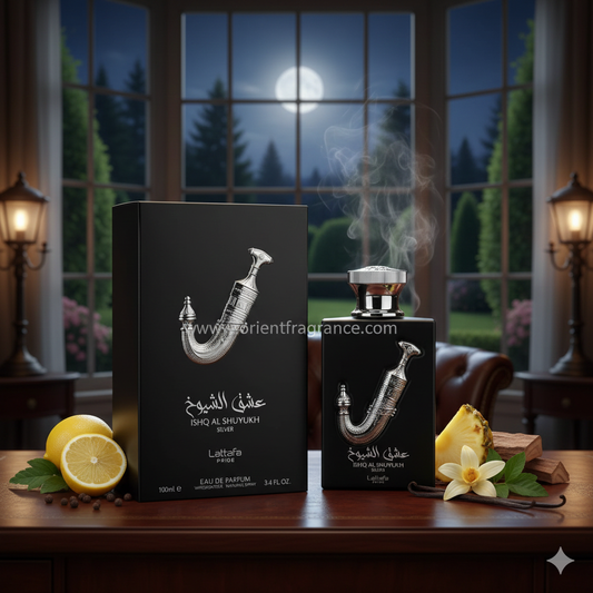 Ishq Al Shuyukh Silver Eau de Parfum 100ml by Lattafa Pride